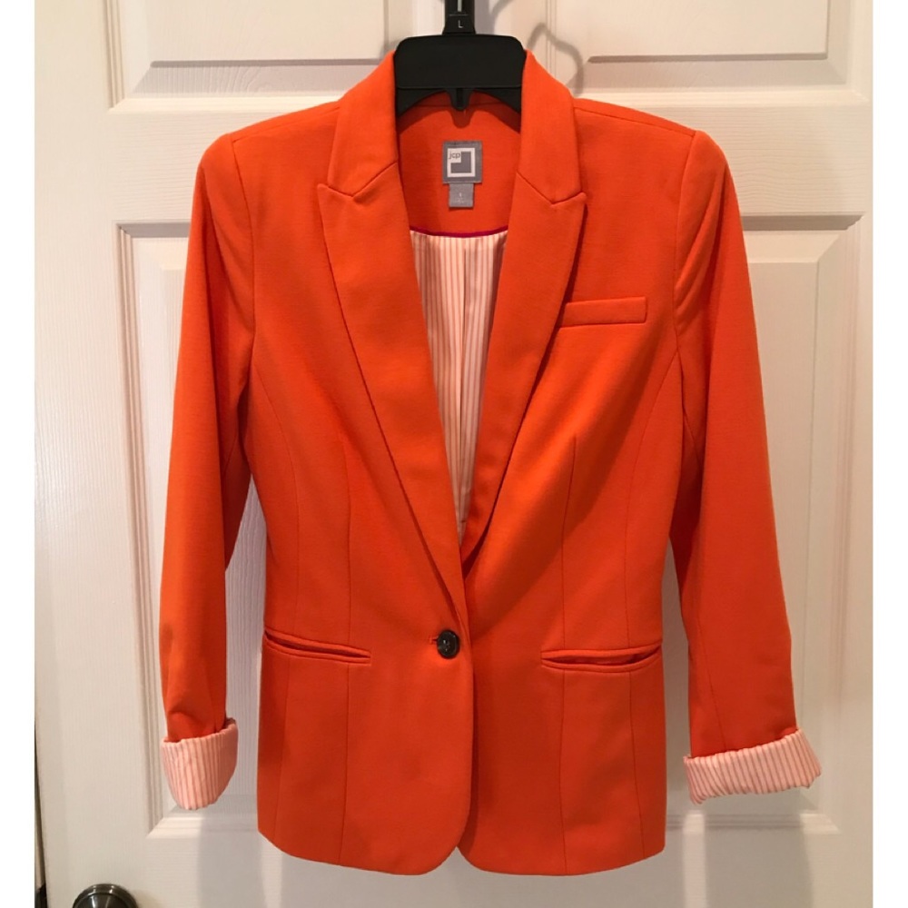 Orange JCPenny blazer
